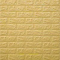 3D Self Adhesive Brick Wall Sticker Yellow