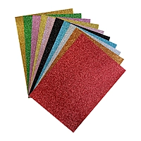Pack of 10 A4 Red Coloured Glitter Card 230gsm Sheets
