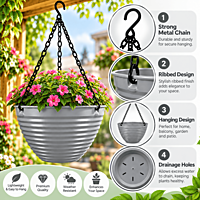 9 inch Hanging Basket Metal Chain /ecsha