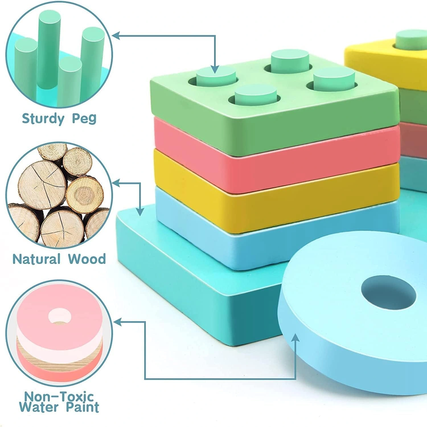 Wooden Shapes Puzzle – Montessori Educational Toy