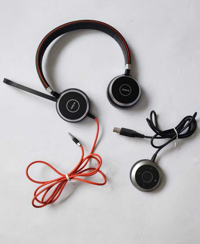 Used Jabra Evolve 40 Professional Wired Headset With USB controller