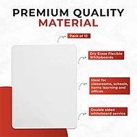 Pack of 12 A3 Dry Wipe Whiteboards
