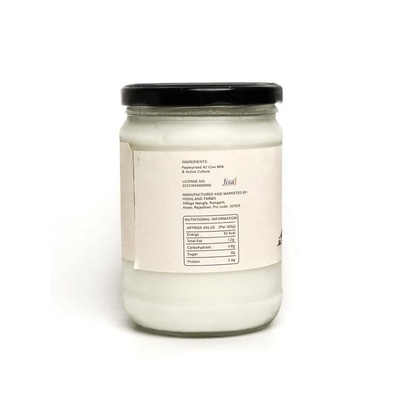 Low Fat A2 Cow Milk Yogurt 500 Gms