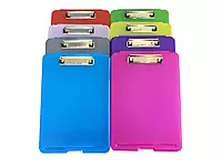 Pack of 8 Assorted Colour A4 Clipboard Box Files