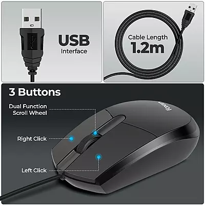 MOUSE WIRED FOXIN GLIDE