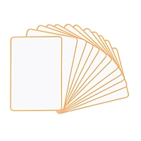 A4 Double Sided Magnetic Erasable MDF Plain Whiteboard With Orange Border
