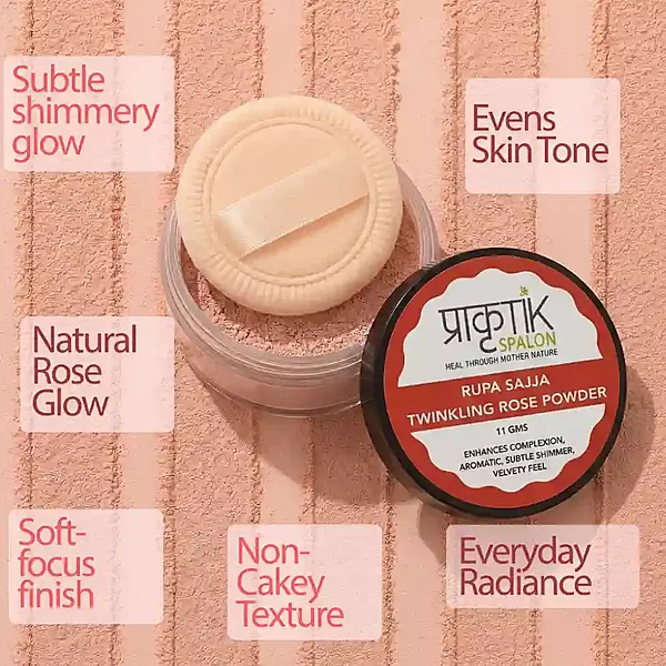 Rupa Sajja Twinkling Rose Powder