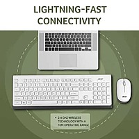 Acer Wireless Keyboard & Mouse Combo – Bluetooth  Optical Mouse  Multimedia Keys  White