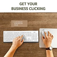 Acer Wireless Keyboard & Mouse Combo – Bluetooth  Optical Mouse  Multimedia Keys  White