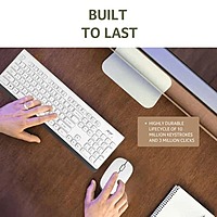 Acer Wireless Keyboard & Mouse Combo – Bluetooth  Optical Mouse  Multimedia Keys  White