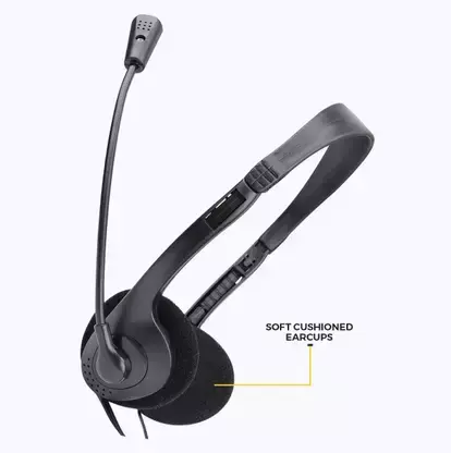Zebronics ZEB-17HM Headphones – Wired, Mic, Black. Experience clear sound and comfort with adjustable headband and soft ear cushions. Perfect for calls and music on the go.