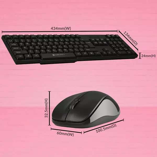 ZEBRONICS WIRELESS KEYBOARD & MOUSE COMBO ZEB-COMPANION 107