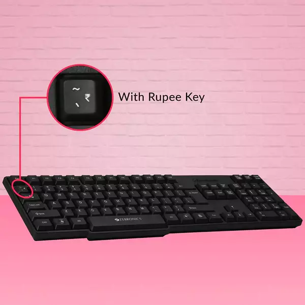 ZEBRONICS WIRELESS KEYBOARD & MOUSE COMBO ZEB-COMPANION 107