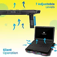 Zebronics NC7000 Laptop Cooling Pad – Dual Fans, USB Powered & Adjustable