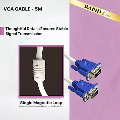 Zebion Rapid VGA 5M Monitor Display Cable Zebion Rapid VGA 5M Monitor Display Cable
