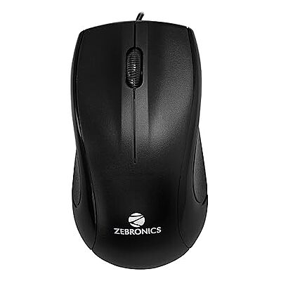 ZEBRONICS JUDWAA 880 Wired USB Keyboard & Mouse Combo, Plug & Play, 105 +12 Integrated Multimedia Keys, 3 Button Mouse, 1000 DPI, High Precision, Advanced Optical Sensor