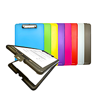Pack of 8 Assorted Colour A4 Clipboard Box Files