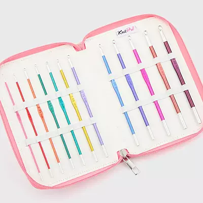 KnitPro Zing Grande Single Ended Crochet Hook Set KnitPro Zing Grande Single Ended Crochet Hook Set