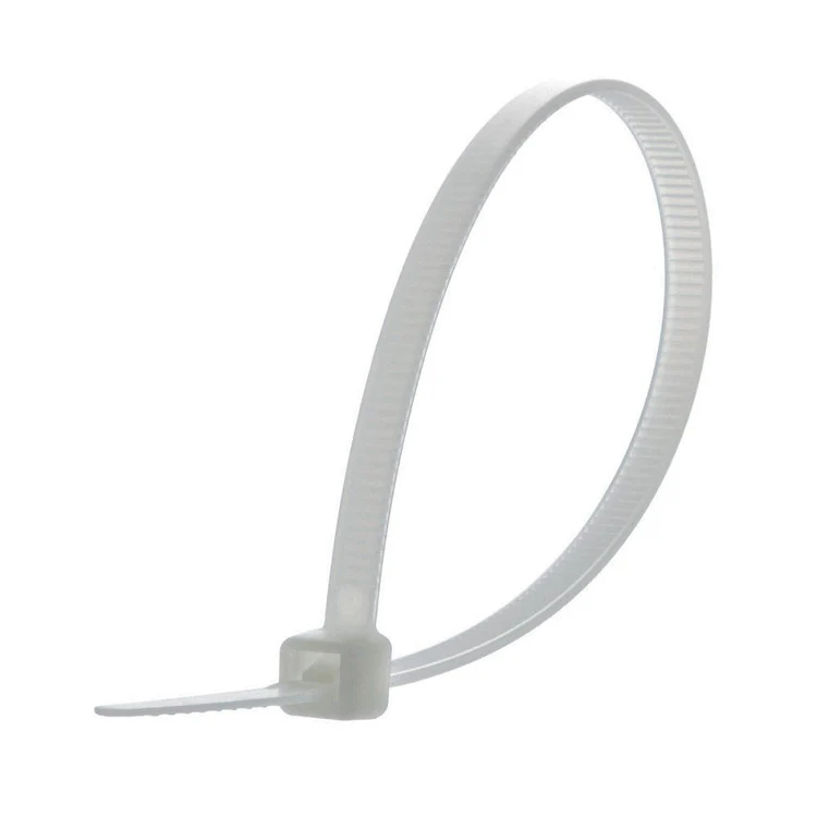 Nylon Self-Locking Cable Ties - 200mmX4.0mm White Zip Wire Organiser (100pcs)
