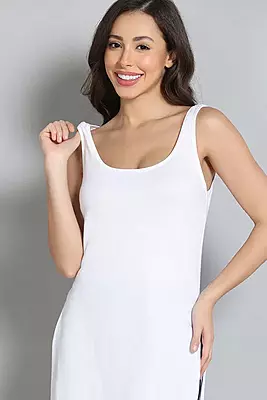 Zivame Knit Cotton Kurti Slip - Zi60aj