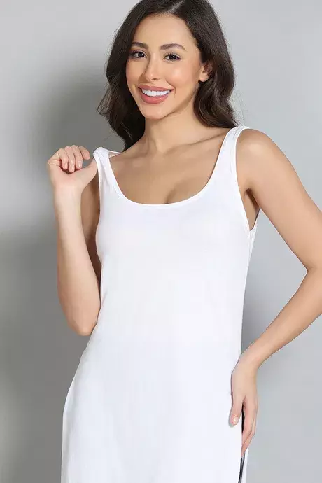 Zivame Knit Cotton Kurti Slip - Zi60aj