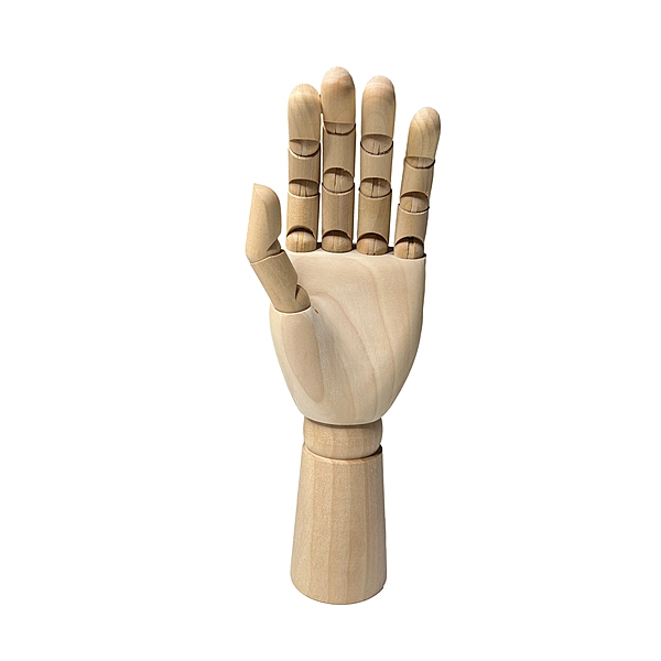 Large Wooden Left Hand Manikin 30cm (12"")