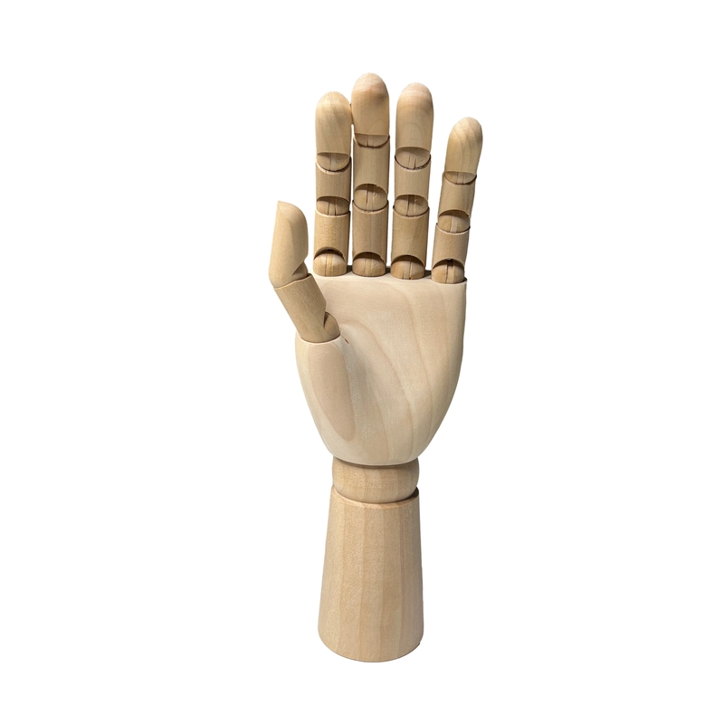 Large Wooden Left Hand Manikin 30cm (12"")