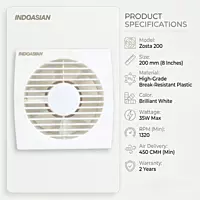 Zosta 200mm Ventilation Fan (8 Inch)