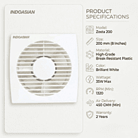 Zosta 200mm Ventilation Fan (8 Inch)