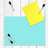 Pack of 12 A5 Assorted Coloured Whiteboards with 12 White Board Marker Pens