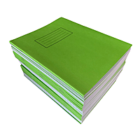 Janrax 9x7"" Green 80 Pages Feint and Ruled Exercise Book