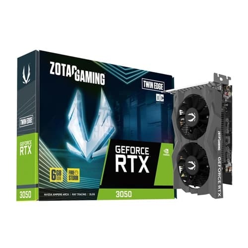 ZOTAC Gaming GeForce RTX 3050 Twin Edge OC 6GB GDDR6 Graphics Card – PCIe 4.0