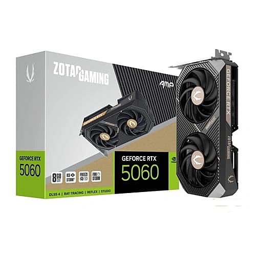 ZOTAC RTX 5060 AMP 8GB GDDR7 Graphics Card – Dual-Fan  4K Support  PCIe 5.0
