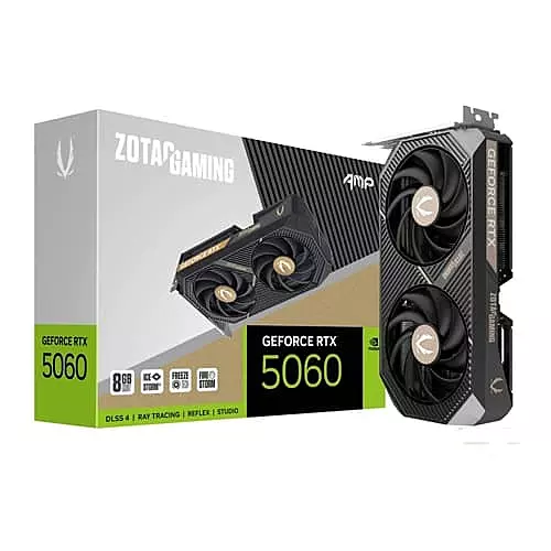 ZOTAC RTX 5060 AMP 8GB GDDR7 Graphics Card – Dual-Fan 4K Support PCIe 5.0