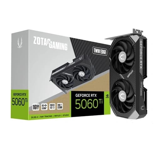 ZOTAC Gaming RTX 5060 Ti Twin Edge 16GB GDDR7 Graphics Card – Dual-Fan | 4K Support | PCIe 5.0