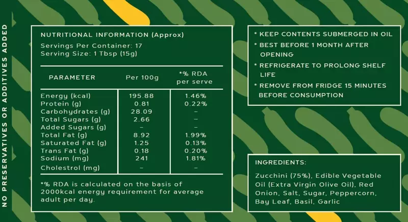 Zucchini Antipasti 150 Gms - Aur Yeh!