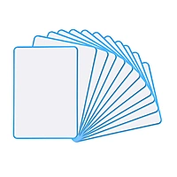 A4 Double Sided Magnetic Erasable MDF Plain Whiteboard With Dark Blue Border