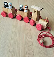Wooden Train Pull Along Toy