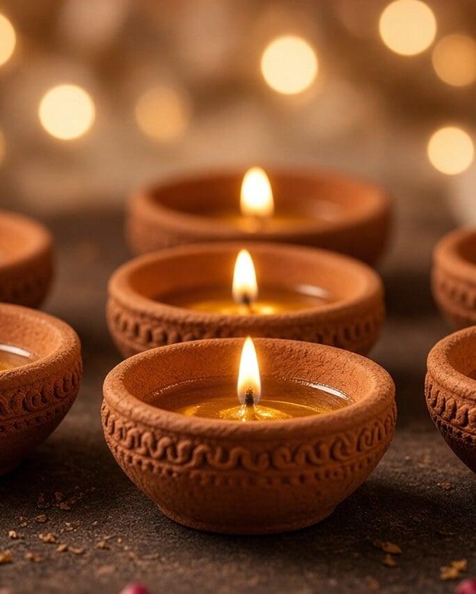 Clay diyas from PRA Foundation Clay diyas from PRA Foundation