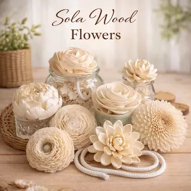 leafndeor sola wood flowers handmade eco friendly decorative flowers for home decor and wholesale supply