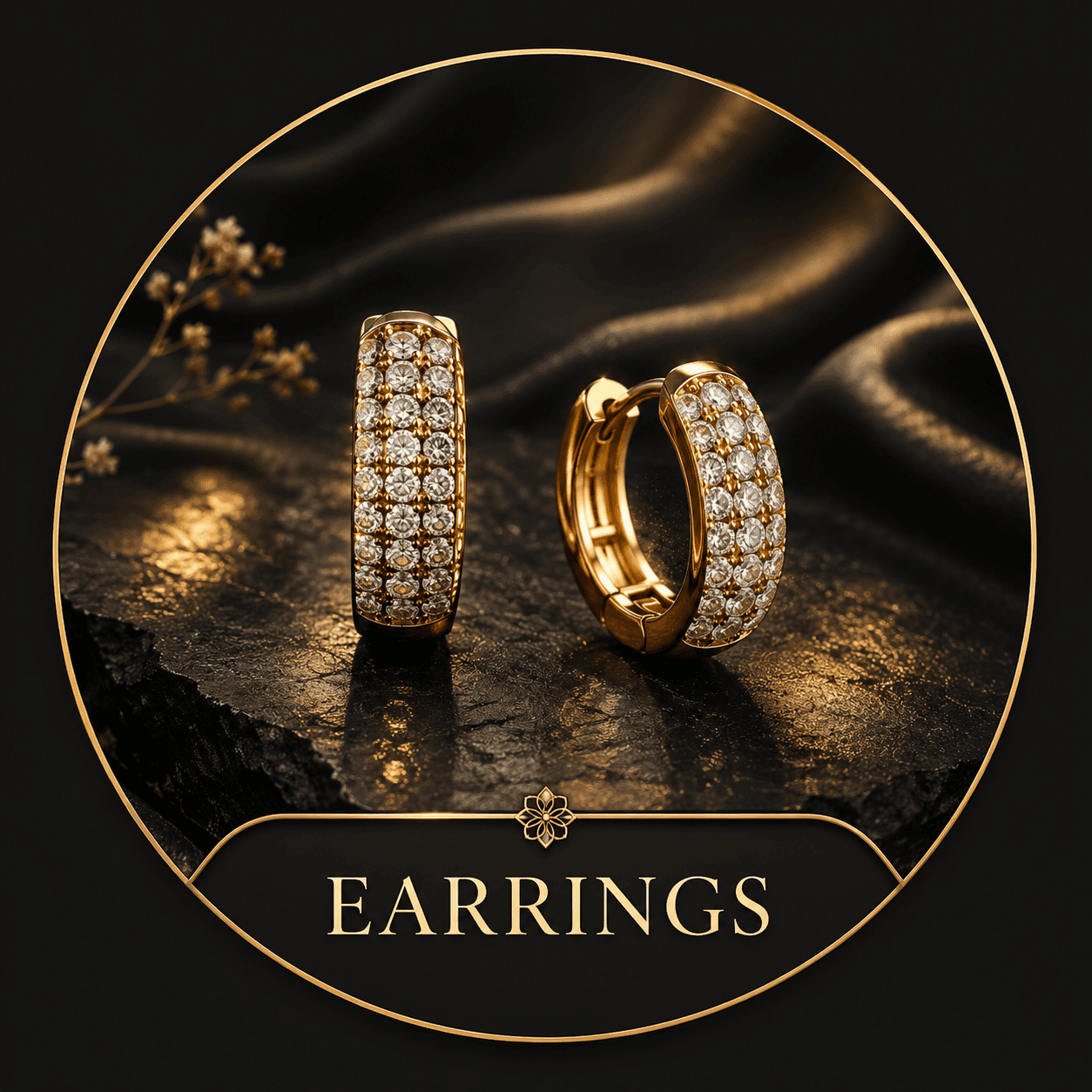 Gold hoop earrings category image for SVETARA earrings collection