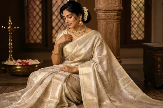 tissue sarees