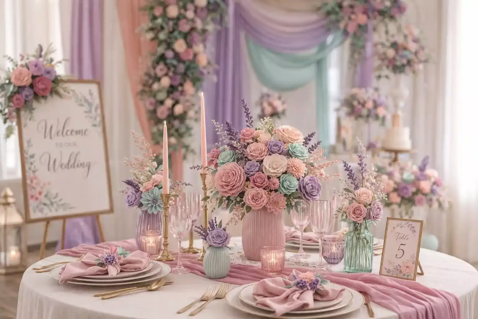 wedding-decor-dusty-rose-lavender-mint-peach-sola-flower-arrangementleafndeor wedding-decor-dusty-rose-lavender-mint-peach-sola-flower-arrangementleafndeor